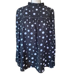 Zac & Racheal polkadotted blouse SZ LRG